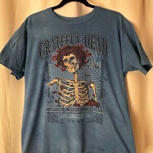 Liquid Blue Grateful Dead Shrine Exhibition Hall T-Shirt - Medium - Vintage Blue